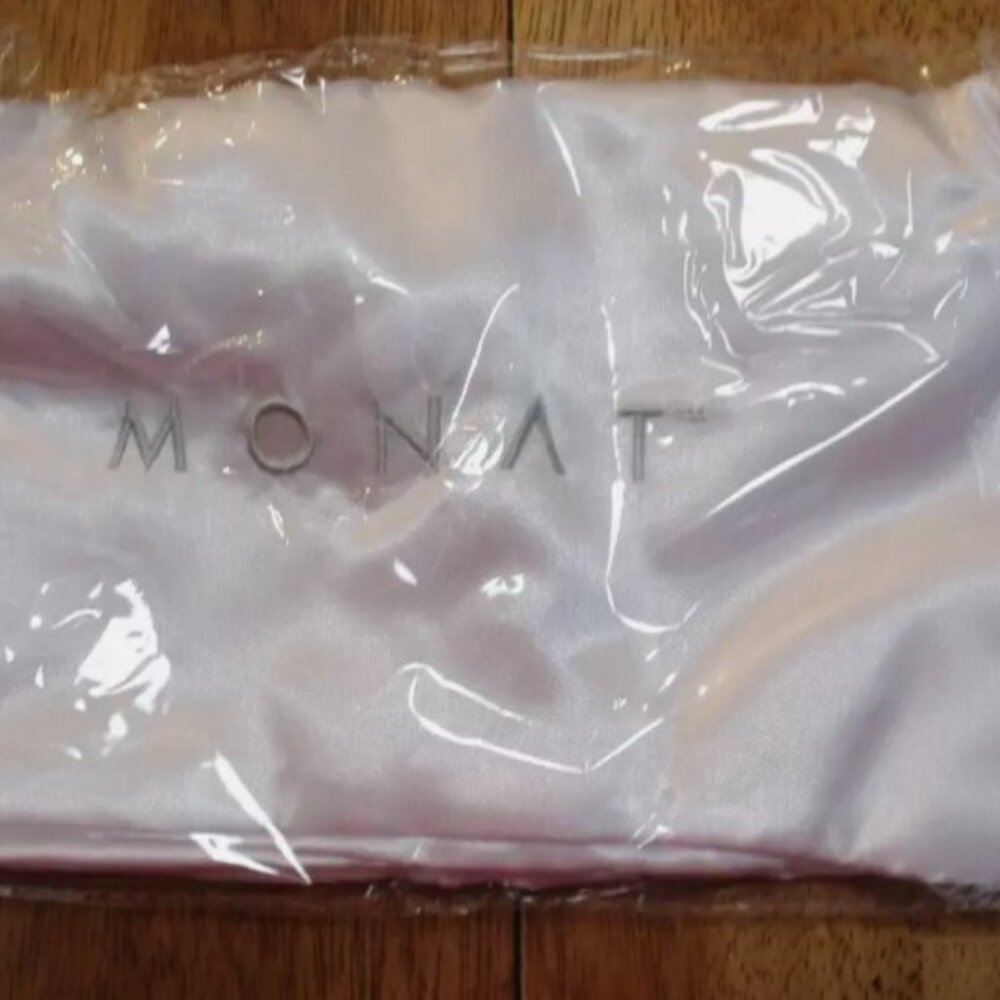 Monat Luxury Satin Pillowcase Set Of Two Pillow Cases White - Brand New In Box